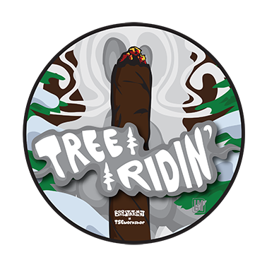 Tree Ridin' Sticker Round